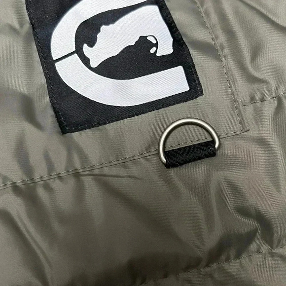 Ecko Unlimited Men's Olive Green and Gray Hooded Bomber Puffer Vest. NWT - Picture 5 of 11